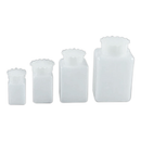Bottle, High Density Recyclable Polyethylene, Square, Wide Mouth - Each - All Sizes