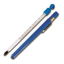 Thermometer R/S -10/110c x 1c 150mm Supplied with Blue Plastic Case with Pocket Clip, White Back, Total Immersion, Each