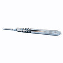 Scalpel Blade Handle, Stainless Steel, No. 4, For Blades 18 to 36, 14 x 1.2cm, 26 Grams, Individually Wrapped, Each