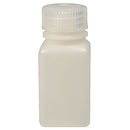 Bottle Square  Wide Neck HDPE - Supplied with Cap - Each - All Sizes