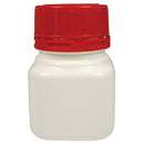 Bottle T/E Square W/N HDPE -  with PP Tamper Evident Red Cap - Each - All Sizes