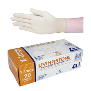 Premium Biodegradable Latex Examination Gloves, AS/NZ, Low Powder, Cream Colour - All Sizes