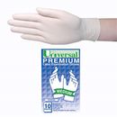 Universal Premium Biodegradable Latex Gloves, Low Powder, 10 per Pack - All Sizes