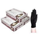 Black Grip Thick Heavy Duty Biodegradable Latex Gloves, Powder Free, Black - All Sizes