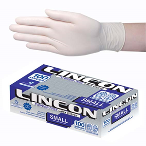 Lincon Biodegradable Latex Examination Gloves, AS/NZ, Powder Free, Cream Colour - All Sizes