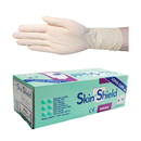 Skin Shield Biodegradable Latex Examination Gloves, AS NZ Standard, Powder Free, Long Cuff, 30cm, Cream Colour - All Sizes