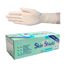 Skin Shield Biodegradable Latex Examination Gloves, AS NZ Standard, Powder Free, Long Cuff, 30cm, Cream Colour - All Sizes