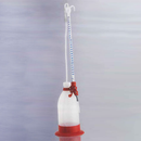Technosklo Automatic Burette,10ml,Dr. Schilling,with Schellbach's Stripe,0.05ml Graduations,500ml Reservoir,Class B,Borosilicate Glass,Ea