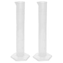 Plastic Measuring Cylinders, 250 ml,  Tall Form - Pentagonal Base, Polypropylene, Graduated with Spout, Autoclavable.