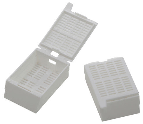 White Embedding Cassettes, Acetylic Resin, Square Grid, Histology Embedding Cassetes with Removable Lids