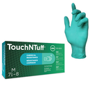 Ansell Touch N Tuff Nitrile Gloves, Green, Powder Free, Non Sterile, Large