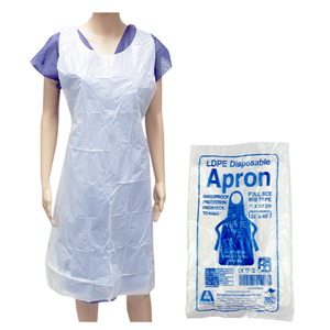 Disposable Plastic Medical Dental Transparent Apron Personal Water Proof, 71 x 117cm, pkt of 100 pcs