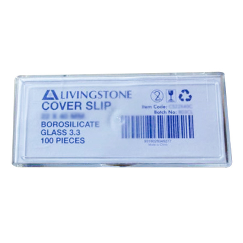 Microscope Cover Slip, 22 x 32mm, No. 1, 0.13-0.16mm Thickness, Borosilicate 3.3 Glass, 100 per Pack, 10 Packs per Box