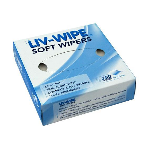 Liv-Wipe Delicate Task Wipers, 21 x 11cm, White, 280 Wipes per Pack, 30 Packs per Carton
