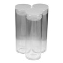 Vial Sample - Tube Soda Glass F/B - With Push Cap - All Sizes