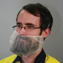 Beard Cover, Disposable, White, One Loop (behind head), 12GSM,PK100