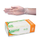 Universal Vinyl Examination Gloves, Recyclable, 7.0g, Low Powder, Extra Large, Clear, 100 per Box