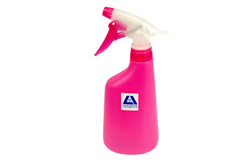 Trigger Sprayer Bottle for Alcohol and Water, 500ml, Recyclable Plastic, Pink, Each