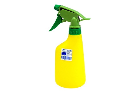 Trigger Sprayer Bottle for Alcohol and Water, 500ml, Recyclable Plastic, Yellow, Each