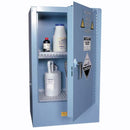 PBA Safety Safety Storage Cabinets for Corrosive Substances, 60 Litres, 1005 x 595 x 465mm, 2 Shelves, 1 Door, Blue, Each