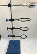 Laboratory Retort Stand and clamps, 3 Rings 60, 80, 100mm, Clamp Flask Bracket, 60cm Rod